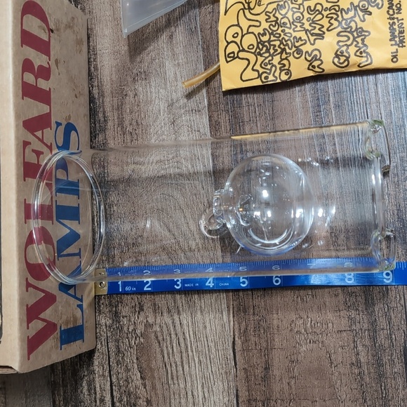 Vintage Wolfard Blown Glass Oil Lamp 9” tall from Plymouth Harlee Inc. - Picture 3 of 13